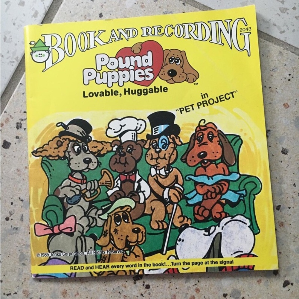 1981 Pound puppies 45 and book
